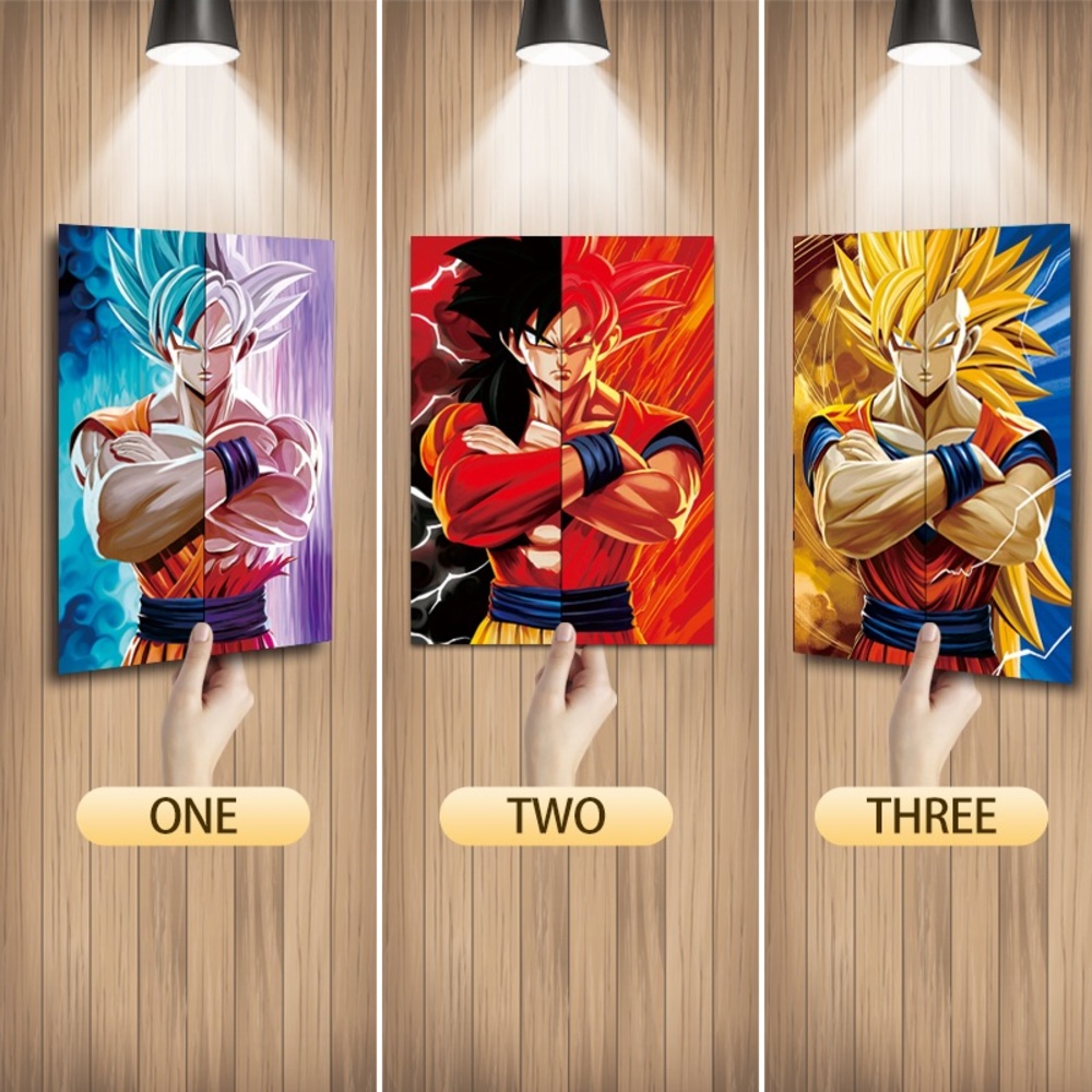 DBZ 3D Lenticular Poster Goku Ssj3 DBS Anime 3D Poster DRAGON BALL Z